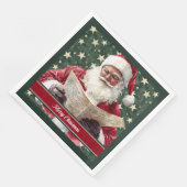 Serviette En Papier Aquarelle classique Santa Claus Papier serviettes (Coin)