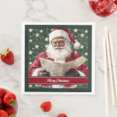 Serviette En Papier Aquarelle classique Santa Claus Papier serviettes (En situation)