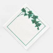 Serviette En Papier Aquarelle classique Vert Anglais Ivy (Coin)