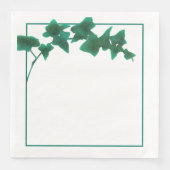Serviette En Papier Aquarelle classique Vert Anglais Ivy (Devant)