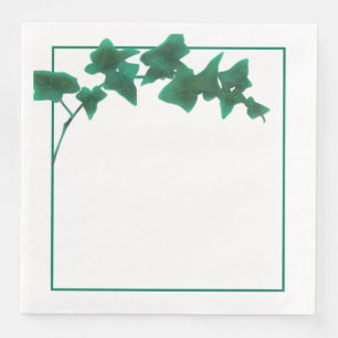 Serviette En Papier Aquarelle classique Vert Anglais Ivy