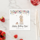 Serviette En Papier Aquarelle Cockapoo Chien Merci de fête d'anniversa (En situation)