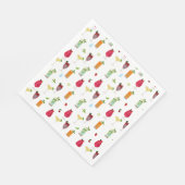 Serviette En Papier Aquarelle Cocktails & Boissons de fête (Coin)