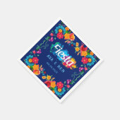 Serviette En Papier Aquarelle colorée Floral Fiesta Mariage (Coin)