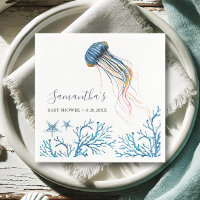 Aquarelle côtière Jelly Poissons serviettes person