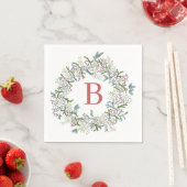 Serviette En Papier Aquarelle couronne de Noël (En situation)
