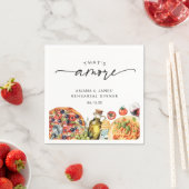 Serviette En Papier Aquarelle cuisine italienne qui est plus (En situation)