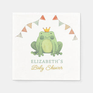 Serviette En Papier Aquarelle Cute Frog Baby shower
