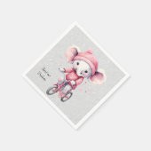 Serviette En Papier Aquarelle Cyclisme Eléphant serviettes (Coin)