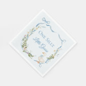 Serviette En Papier Aquarelle d'anniversaire d'une oie sotte (Coin)