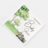 Serviette En Papier Aquarelle dans le Baby shower Park (Coin)