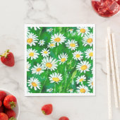 Serviette En Papier Aquarelle dans un champ vert (En situation)