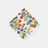 Serviette En Papier Aquarelle de ballons d'anniversaire (Coin)