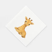 Serviette En Papier Aquarelle de bébé Giraffe Imprimer - Pépinière Mur (Coin)