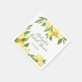 Serviette En Papier Aquarelle de citron pour occasion spéciale (Coin)