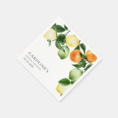 Serviette En Papier Aquarelle de fruits d'agrumes pour la douche de la (Coin)