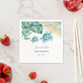 Serviette En Papier Aquarelle de la tortue de mer tropicale (En situation)