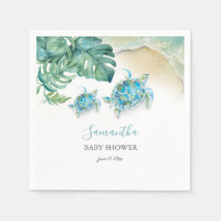 Aquarelle de la tortue de mer tropicale