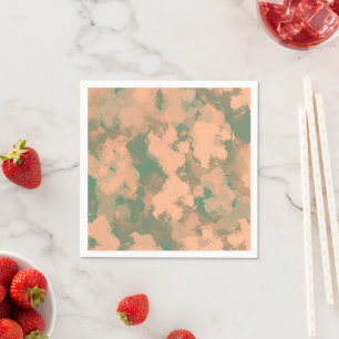 Serviette En Papier Aquarelle de l'armée verte Floral serviettes Abstr