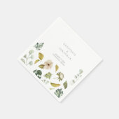 Serviette En Papier Aquarelle de mélange tropical (Coin)