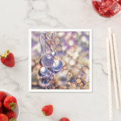 Serviette En Papier Aquarelle de Noël violet (En situation)