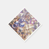 Serviette En Papier Aquarelle de Noël violet (Coin)