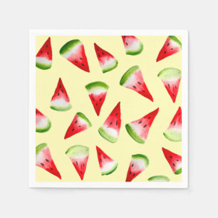 Serviette En Papier Aquarelle de pastèque fruit mignon