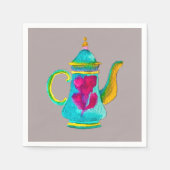Serviette En Papier Aquarelle de Whimsal théière turque (Devant)