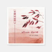 Serviette En Papier Aquarelle dégradé japonais CHEERS mariage (Devant)