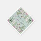 Serviette En Papier Aquarelle Delicate Fleur sauvage Baby shower Flora (Coin)