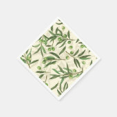 Serviette En Papier Aquarelle des branches d'olive (Coin)