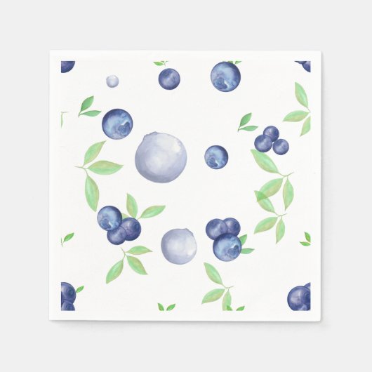 Serviette En Papier Aquarelle d'été bleuet (Devant)