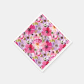 Serviette En Papier Aquarelle d'été motif floral (Coin)