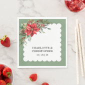 Serviette En Papier Aquarelle d'hiver de Noël (En situation)