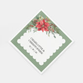 Serviette En Papier Aquarelle d'hiver de Noël (Coin)