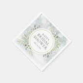 Serviette En Papier Aquarelle d'hiver Fête des mariées de verdure (Coin)