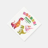 Serviette En Papier Aquarelle Dinosaur Dinosaure Dino mignon Anniversa (Coin)