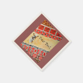 Serviette En Papier Aquarelle d'inspiration africaine (Coin)