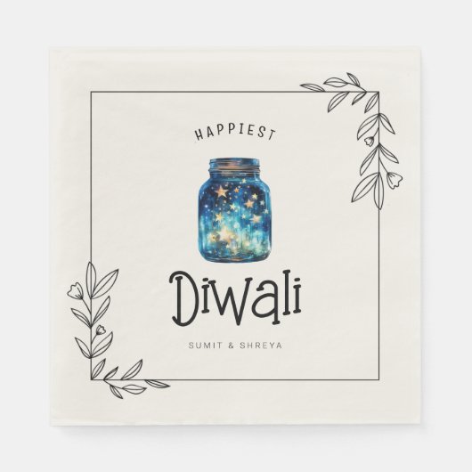 Serviette En Papier Aquarelle Diwali les plus appréciables personnalis (Devant)