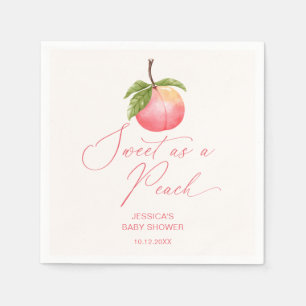Serviette En Papier Aquarelle douce comme Baby shower de pêche