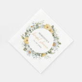 Serviette En Papier Aquarelle douce Fleur sauvage de marguerite Fête d (Coin)