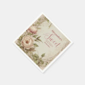 Serviette En Papier Aquarelle douce Pastel Floral Sweet 16 (Coin)