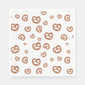 Serviette En Papier Aquarelle douce salée Motif Pretzel (Devant)