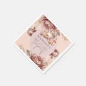 Serviette En Papier Aquarelle Douche à thé nuptiale personnalisée (Coin)