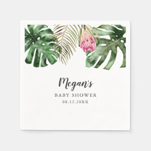 Serviette En Papier Aquarelle du Baby shower d'été tropical