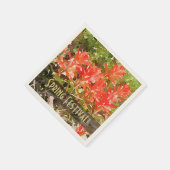 Serviette En Papier Aquarelle du Fleur sauvage de peinture indienne (Coin)