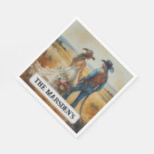 Serviette En Papier Aquarelle du Mariage de l'Ouest du pays (Coin)