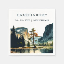 Aquarelle du Mariage du parc national Yosemite