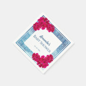Serviette En Papier Aquarelle Elégance Grecienne + Baby shower rose (Coin)