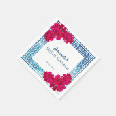 Serviette En Papier Aquarelle Élégance grecque + Baby shower rose pour (Coin)
